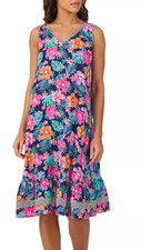 Cuddl Duds Women's Sleeveless Floral Midi Nightgown NWT
