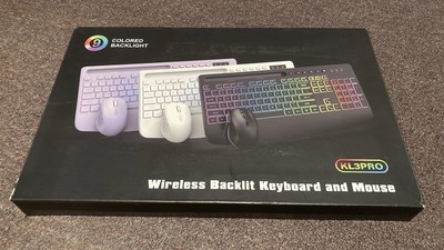 *BRAND NEW* Sablute Large Print Backlit Keyboard W/ Wireless Mouse & USB Adapter