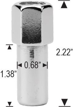 20 Lug Nuts 7/16 Chrome Mag Nut 1.37 Shank Cragar For Chevrolet