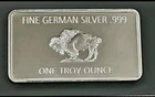 1 Oz German Silver Buffalo Bar