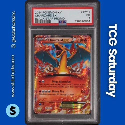 2013 POKEMON XY BLACK STAR PROMO #XY17 CHARIZARD EX PSA 1