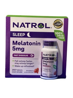 Melatonin 5 mg Sleep Aid 250 Fast Dissolve Tablets