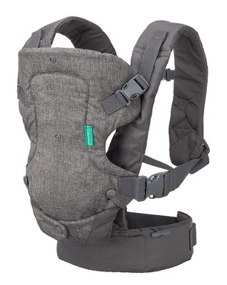 Infantino Flip Advanced 4 in 1 Babytrage mit Lätzchen Ergonomisch Umwandelbar