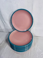 80's Retro Rio Century Stoneware ~  Japan ~ Salad Plate(s) ~ Pink w/Blue ~ One