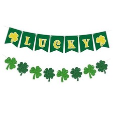 St Patricks Day Banner Garlands St Patricks Day Decorations Lucky Banner