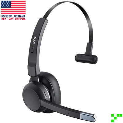 LEVN Trucker Headset Bluetooth 2 Devices Noise Cancelling Microphone Mute