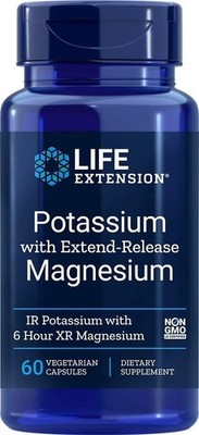 LIFE EXTENSION POTASSIUM mit MAGNESIUM Extend-Release 60 Veg Kapseln SUPER PREIS