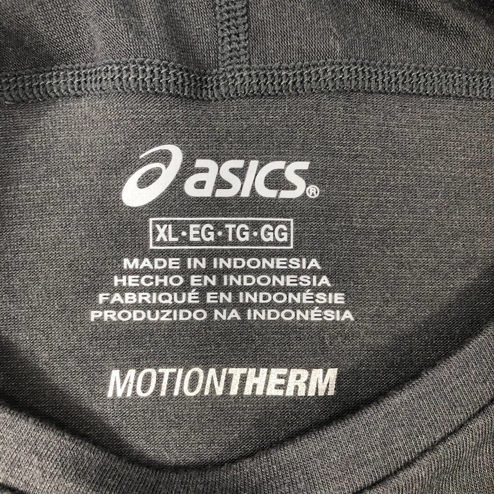 Camisa atlética feminina Asics Top XL cinza escuro MOTIONTHERM manga longa roupa ativa - Imagem 3 de 4