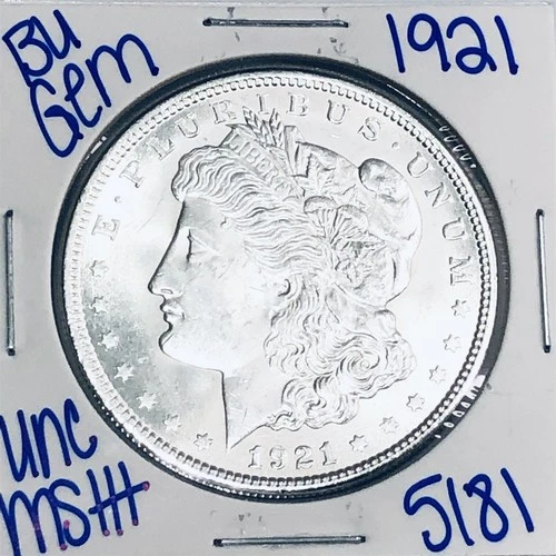 1921 BU UNCIRCULATED MORGAN SILVER DOLLAR AUTHENTIC U.S. MINT FREE SHIPPING 5181