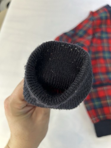 Vintage Pendleton Red & Green Checkered Plaid Cardigan Mens M 1980s USA *Read* - Picture 9 of 24