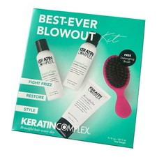 Keratin Complex Best Ever Blowout Kit Fight Frizz Detangling Brush Travel Sizes
