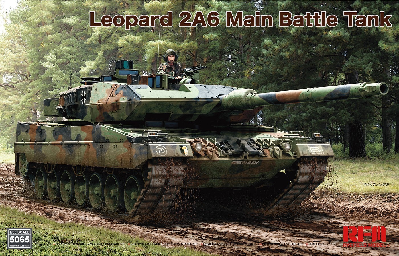 Rye Field Model RM-5065 - 1/35 Leopard 2A6 Main Battle Tank - Bundeswehr - New