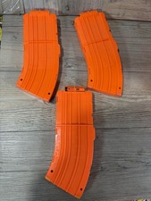 Lot of 3 NERF N-Strike Elite 10 Round Ammo Magazines Curved Banana Clips