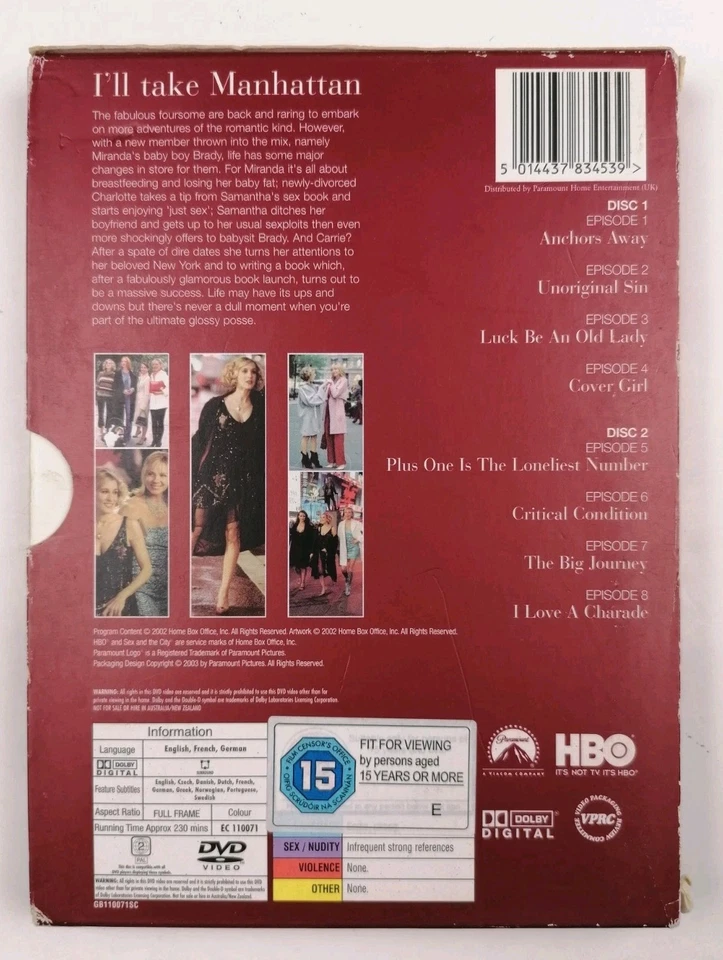 Sex and the City Season 5 - Region 2 DVD - Image 2 of 3
