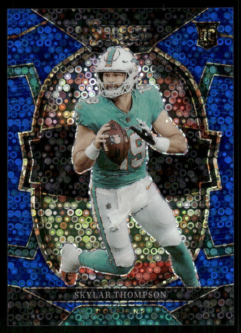 2022 Panini Select #96 Skylar Thompson Blue Disco Prizm #/25