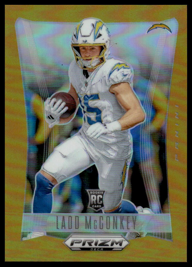 2024 Panini Prizm Deca #181 Ladd McConkey Gold Prizms #/10