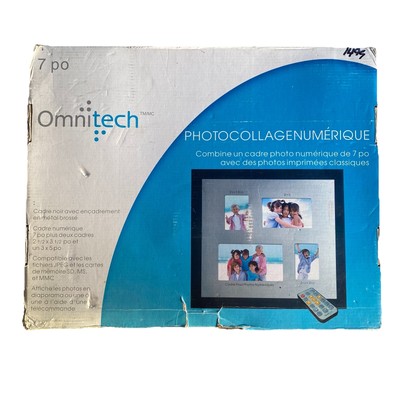 Omnitech Digital Photo Collage 7  Frame Two 2.5x3.5  One 3.5  Frame NEW 
