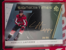 2022-23 SP Authentic Sign Of The Times Auto Inscribed Hendrix Lapierre /99