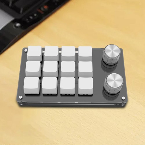 USB Knob design Mini 12-Key Mechanical Keyboard Programmable Keys Keypad - Afbeelding 7 van 10
