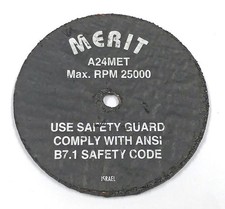 Merit 3" x 1/8" x 1/4" Reinforced Wheel A24MET Grit 36 (Pack of 5) 91065