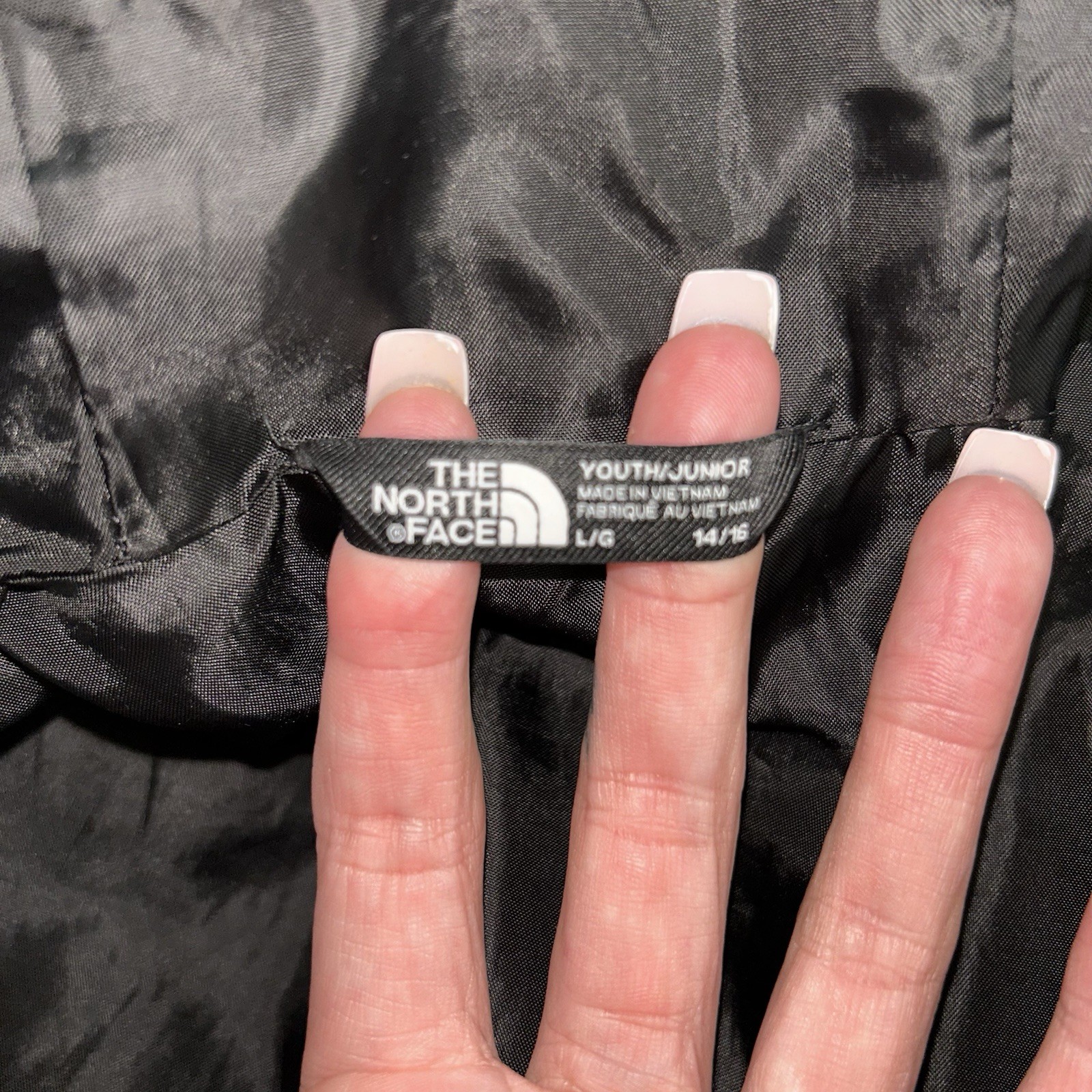 black north face coat with hood Youth large thumbnail 5