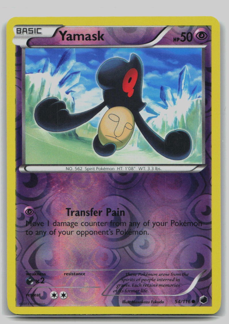 Pokemon TCG Yamask 54 Plasma Freeze 54/116 Reverse Holo NM