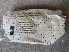 Kate Spade Dot Pattern Zip Top Cosmetic Case Bag Taupe Fab Fit Fun Sealed New