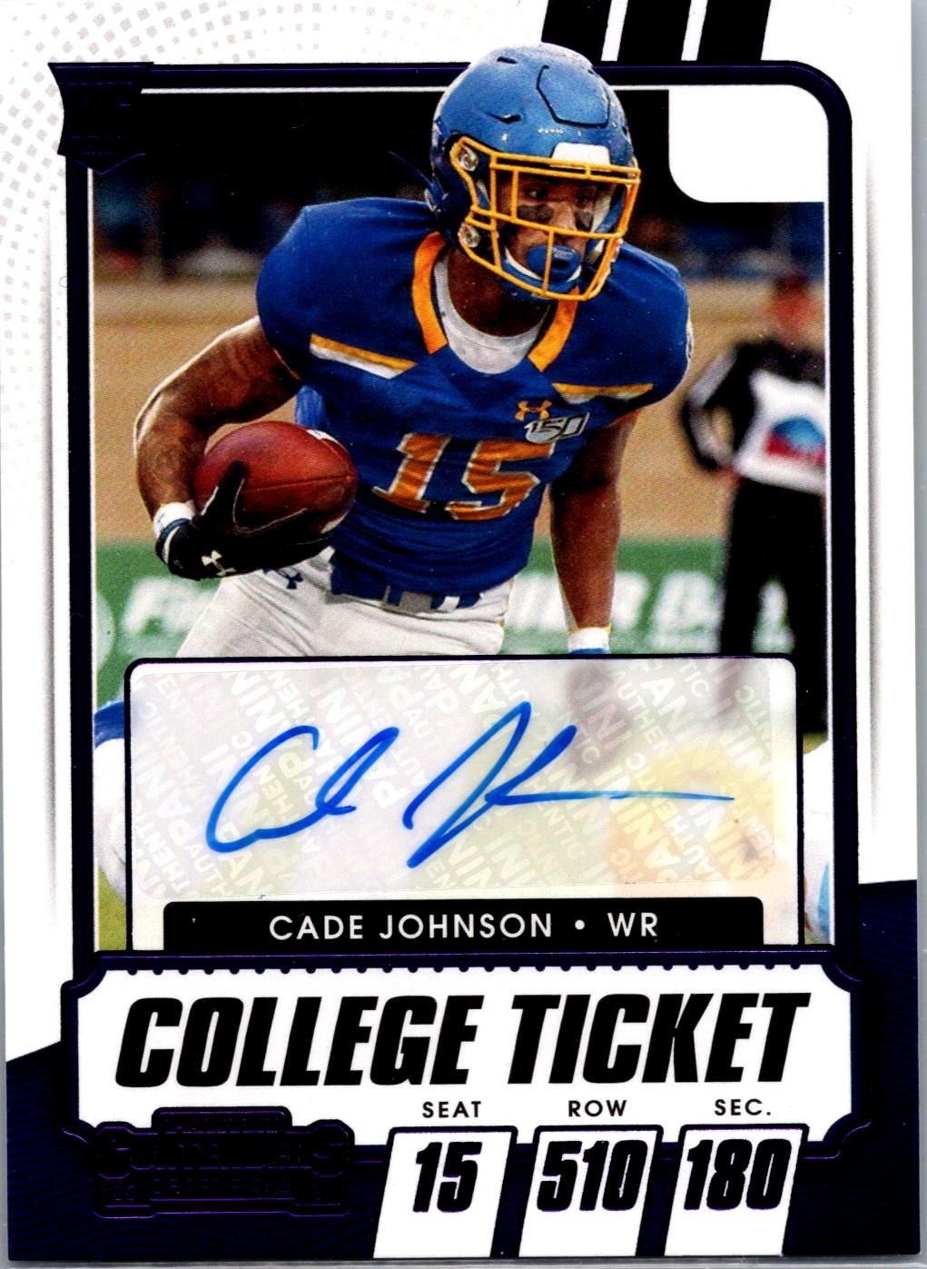 2021 Panini Contenders Draft Picks #319 Cade Johnson Purple