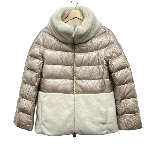 OFF WHITE Piumino donna originale HERNO PI1123D beige panna