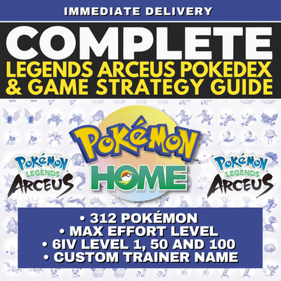 Pokémon Legends Arceus Complete Shiny Living Dex 6 IV & Guide HOME Pokedex