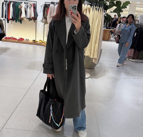 ZARA BRAND NEW GREY SOFT OVERSIZE COAT DOUBLE BREASTED. 3046/037 Size S - Picture 6 of 6