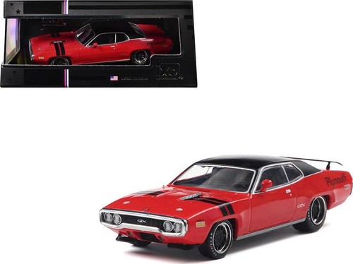 1971 Plymouth GTX Rally Red with Black Top and Stripes1/43 Model Car IXO Models - Picture 4 of 4