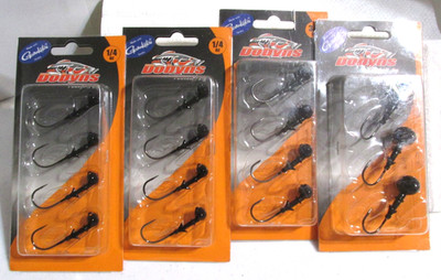 # 364 - Dobyns Football Jigs - ( 4 PKs ) - 1/4, 3/8 & 3/4 OZ - Black