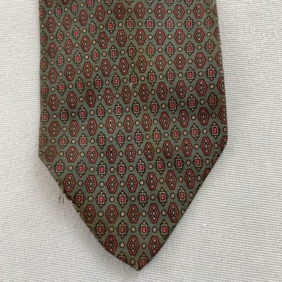 EQUUS Silk Tie Green Macclesfield Micro Neat Retro Necktie 2.8x57'' Fabric Wear