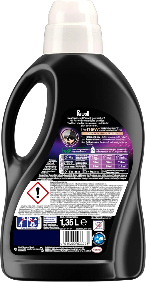 Detergente negro (1 X 27 cargas de lavado) Detergente suave | Limpia y renueva suavemente Da Foto 3 de 4