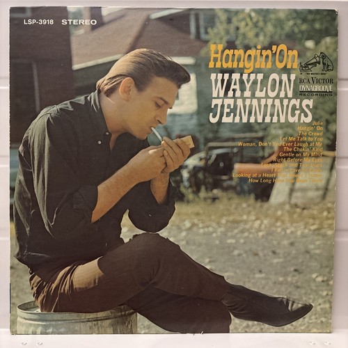 Waylon Jennings - Hangin' On 1968 Vinyl LP - VG/VG - Picture 2 of 8