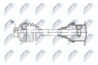 NTY Antriebswelle NPW-AU-009 FüR A4 Audi 42 A5 B8 Avant 8K5 8K2 8F7 Sportback