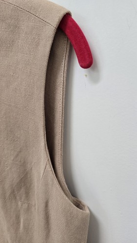 Burberry Lightweight Sleeveless Linen Like Dress Size 42 - Picture 3 of 14