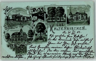 13473902 - 2358 Kaltenkirchen Station Friedenseiche Pharmacy Church Moon Greeting