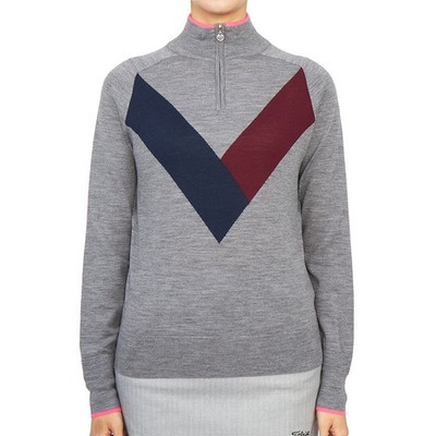 GFORE Damen Half-Zip Knit Golf Wear G4LF22S06A HGR 40922294