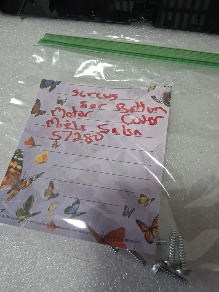 Estuche de motor inferior y tornillos para aspiradora de salsa Miele S7280 pieza de repuesto Foto 2 de 4