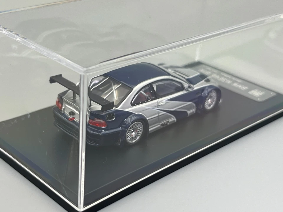 BMW E46 M3 GTR Need for Speed Most Wanted DCM Model 1/64 scale with display case - Image 3 of 4