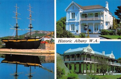 WESTAUSTRALIEN POSTKARTE ALBANY W.A KONTINENTALE GRÖSSE GD PLUS SEHR GUT