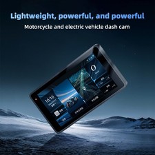 Motorcycle GPS Navigation Recording Dashcam HD 5" Screen Wide-Angle Waterproof