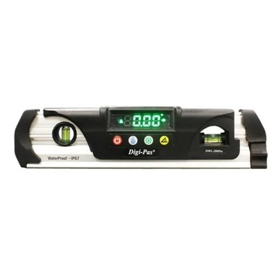 Digi-Pas 2-00285-99 Waterproof IP67 Torpedo Digital Level Protractor with 0.0...