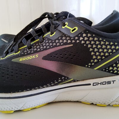 Brooks Ghost 14 Mens Running Shoes Black Yellow Sz 11.5 Brooks Ghost 14 Mens Running Shoes Sz 11.5 11 1/2 | eBay main image 2