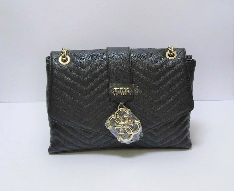 GUESS Violet Shoulder Bag Handbag Black BRAND NEW eBay