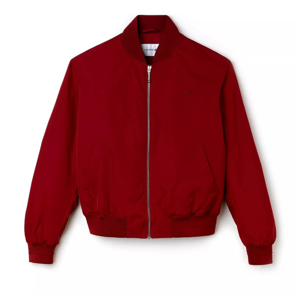 brand new original LACOSTE womens red bomber JACKET size 40 and 42 RRP 215 £