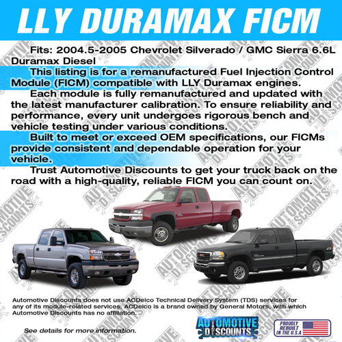 2004 - 2005 Chevy Silverado GMC Sierra DURAMAX 6.6 FICM LLY OEM ficm Plug & Play - Picture 2 of 5