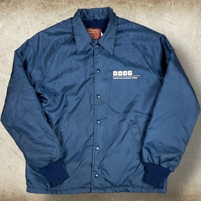 VTG 60s 70s Collegiate Pacific Danville Coaches Jacket Sz M Sherpa 